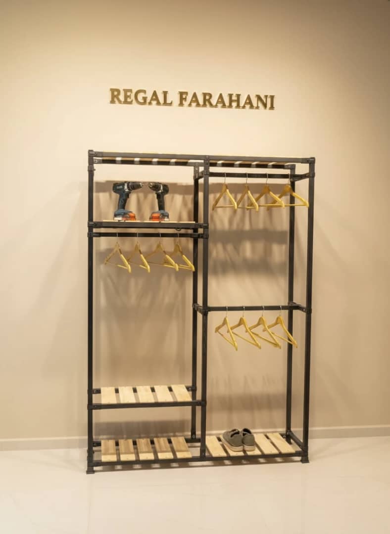 رگال لباس چوب و فلز 5 طبقه مدل آرتین/مقاوم وضد زنگ-regal farahani